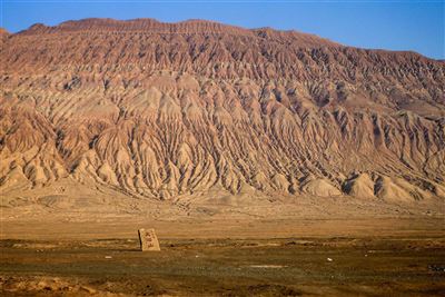 Flammender Berg in der Nähe von Turpan